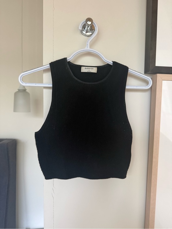 Babaton Tops - Aritzia Babaton Ribbed Contour Top - Black